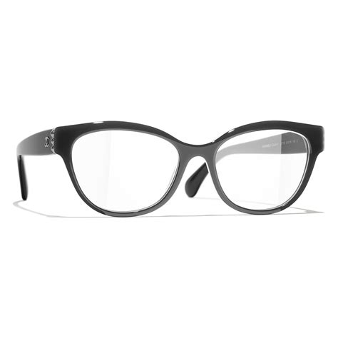 Butterfly Eyeglasses Acetate & Glass Pearls Gray 